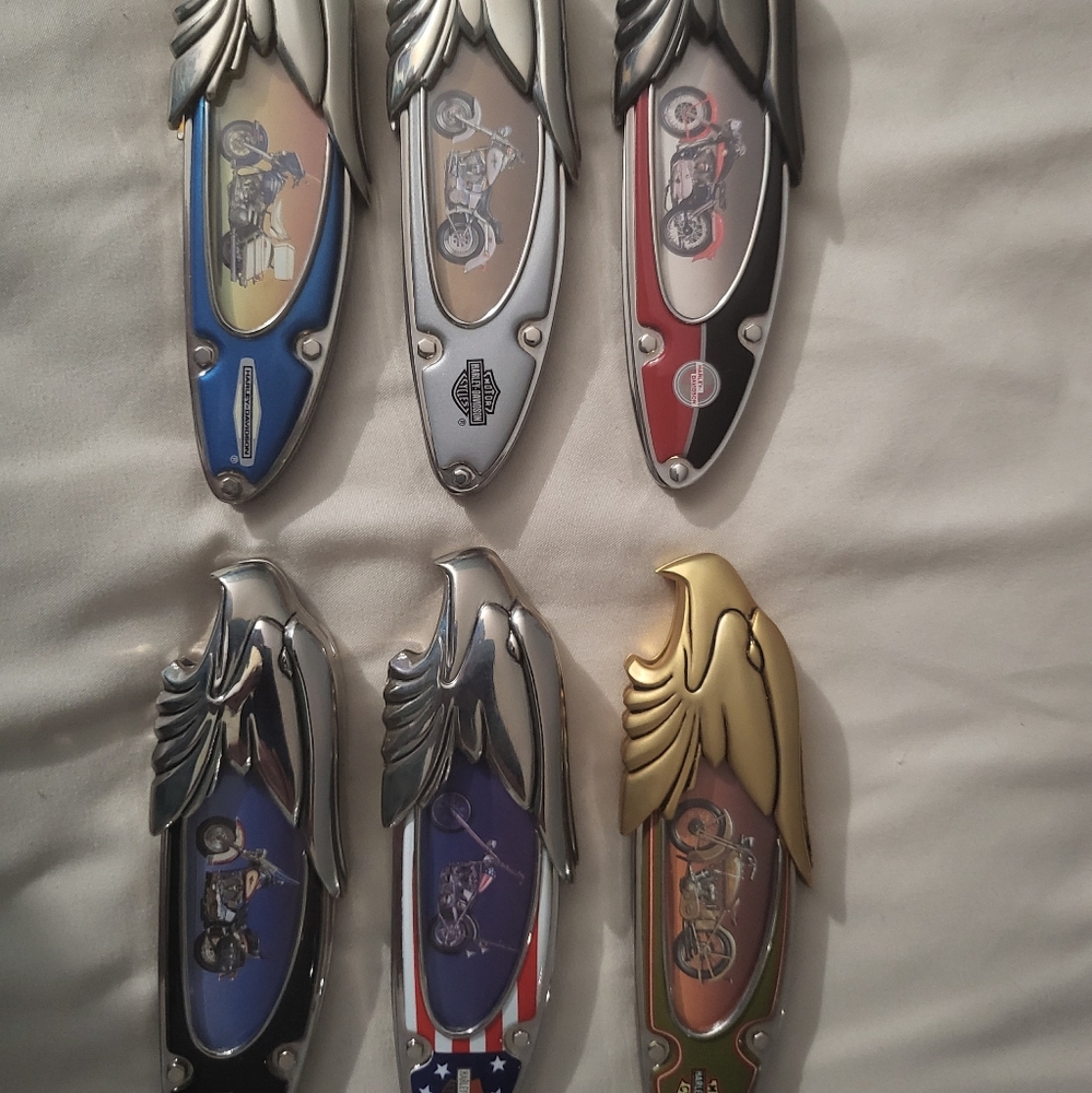 6 Franklin mint harley Davidson collector knives